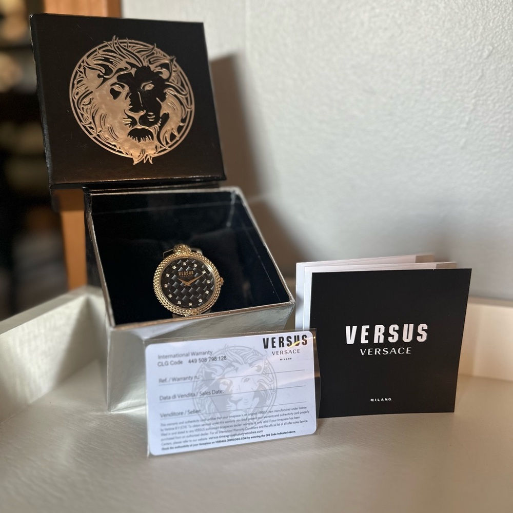 Versus By Versace Gold and Black Women's Watch